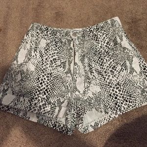 American apparel snake print shorts